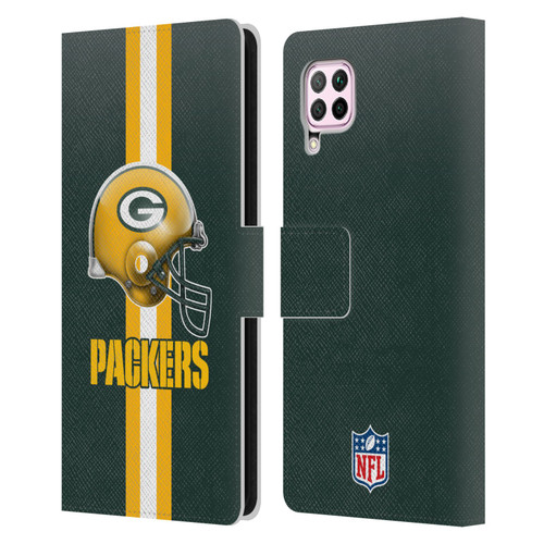 NFL Green Bay Packers Logo Helmet Leather Book Wallet Case Cover For Huawei Nova 6 SE / P40 Lite