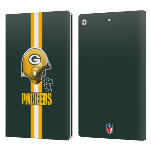 NFL Green Bay Packers Logo Helmet Leather Book Wallet Case Cover For Apple iPad 10.2 2019/2020/2021