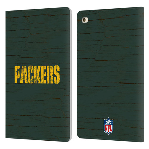 NFL Green Bay Packers Logo Distressed Look Leather Book Wallet Case Cover For Apple iPad mini 4