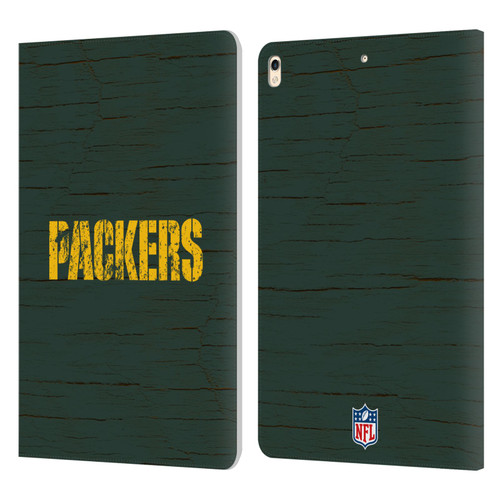 NFL Green Bay Packers Logo Distressed Look Leather Book Wallet Case Cover For Apple iPad Pro 10.5 (2017)