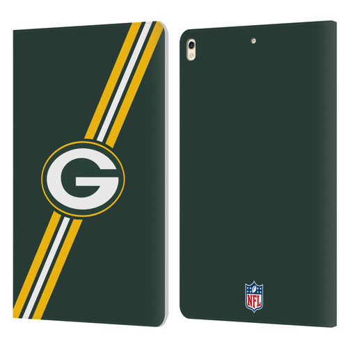 NFL Green Bay Packers Logo Stripes Leather Book Wallet Case Cover For Apple iPad Pro 10.5 (2017)