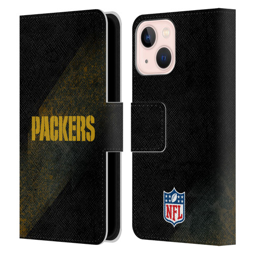 NFL Green Bay Packers Logo Blur Leather Book Wallet Case Cover For Apple iPhone 13 Mini