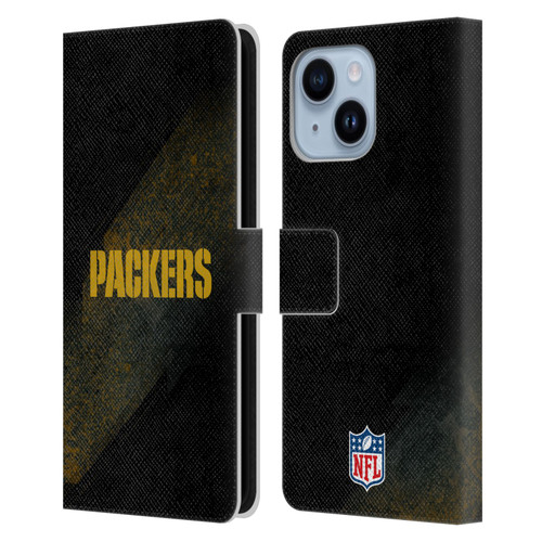 NFL Green Bay Packers Logo Blur Leather Book Wallet Case Cover For Apple iPhone 14 Plus