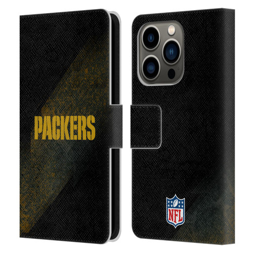 NFL Green Bay Packers Logo Blur Leather Book Wallet Case Cover For Apple iPhone 14 Pro