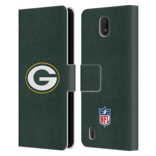 NFL Green Bay Packers Logo Plain Leather Book Wallet Case Cover For Nokia C01 Plus/C1 2nd Edition