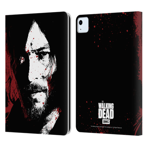 AMC The Walking Dead Gore Blood Bath Daryl Leather Book Wallet Case Cover For Apple iPad Air 11 2020/2022/2024