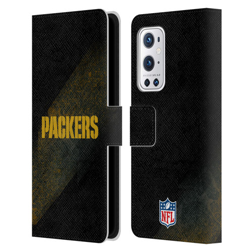 NFL Green Bay Packers Logo Blur Leather Book Wallet Case Cover For OnePlus 9 Pro