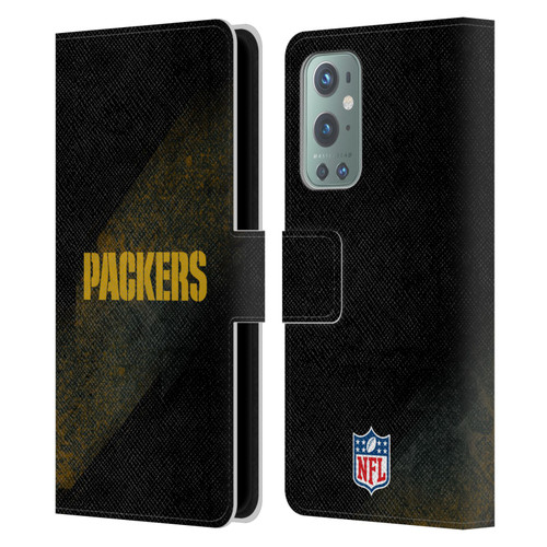 NFL Green Bay Packers Logo Blur Leather Book Wallet Case Cover For OnePlus 9