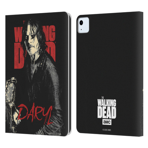 AMC The Walking Dead Season 10 Character Portraits Daryl Leather Book Wallet Case Cover For Apple iPad Air 11 2020/2022/2024