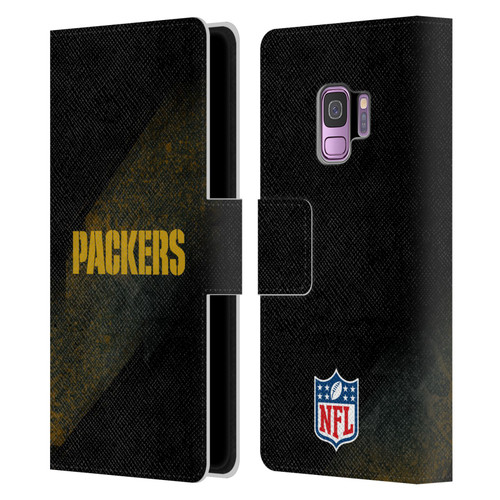 NFL Green Bay Packers Logo Blur Leather Book Wallet Case Cover For Samsung Galaxy S9