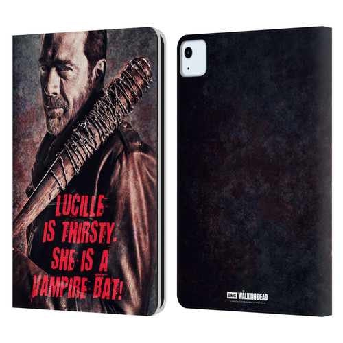 AMC The Walking Dead Negan Lucille Vampire Bat Leather Book Wallet Case Cover For Apple iPad Air 11 2020/2022/2024