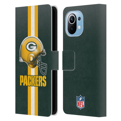 NFL Green Bay Packers Logo Helmet Leather Book Wallet Case Cover For Xiaomi Mi 11