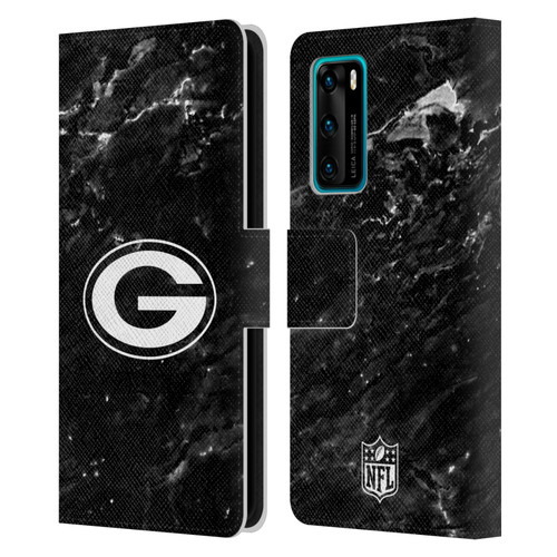 NFL Green Bay Packers Artwork Marble Leather Book Wallet Case Cover For Huawei P40 5G