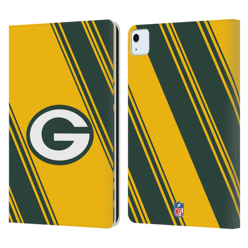 NFL Green Bay Packers Artwork Stripes Leather Book Wallet Case Cover For Apple iPad Air 2020 / 2022