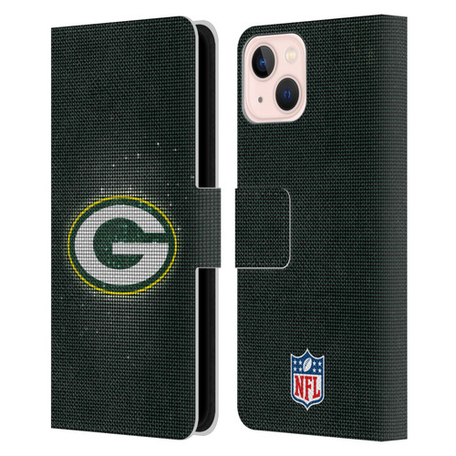 NFL Green Bay Packers Artwork LED Leather Book Wallet Case Cover For Apple iPhone 13