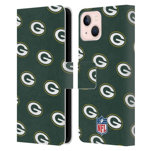 NFL Green Bay Packers Artwork Patterns Leather Book Wallet Case Cover For Apple iPhone 13