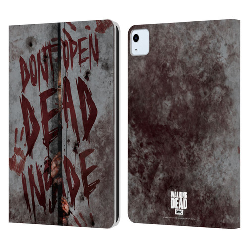 AMC The Walking Dead Typography Dead Inside Leather Book Wallet Case Cover For Apple iPad Air 2020 / 2022