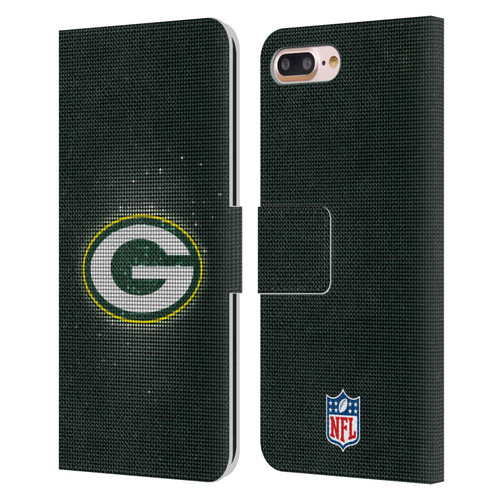 NFL Green Bay Packers Artwork LED Leather Book Wallet Case Cover For Apple iPhone 7 Plus / iPhone 8 Plus