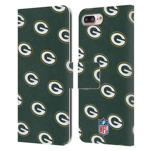 NFL Green Bay Packers Artwork Patterns Leather Book Wallet Case Cover For Apple iPhone 7 Plus / iPhone 8 Plus