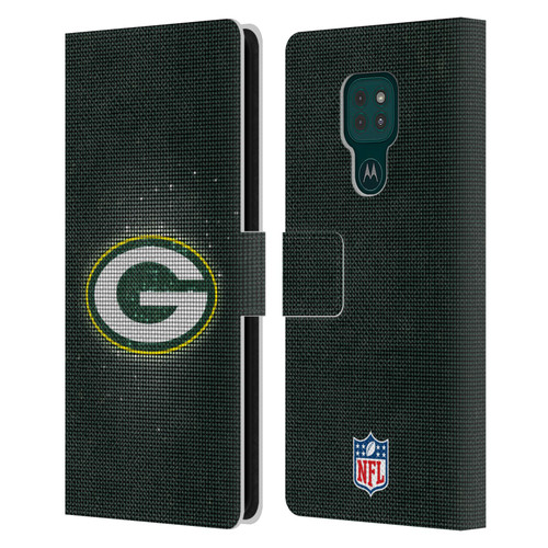 NFL Green Bay Packers Artwork LED Leather Book Wallet Case Cover For Motorola Moto G9 Play