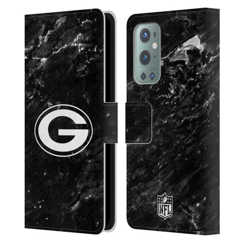 NFL Green Bay Packers Artwork Marble Leather Book Wallet Case Cover For OnePlus 9