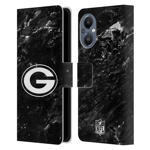 NFL Green Bay Packers Artwork Marble Leather Book Wallet Case Cover For OnePlus Nord N20 5G