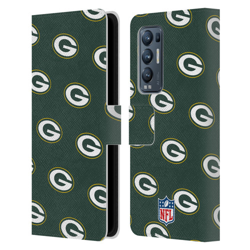 NFL Green Bay Packers Artwork Patterns Leather Book Wallet Case Cover For OPPO Find X3 Neo / Reno5 Pro+ 5G