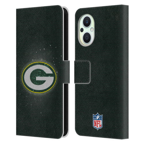 NFL Green Bay Packers Artwork LED Leather Book Wallet Case Cover For OPPO Reno8 Lite