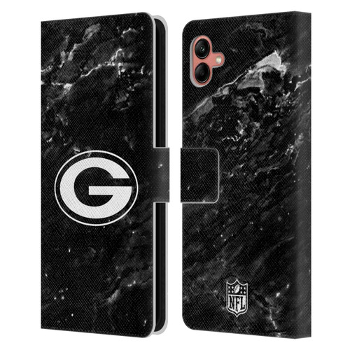 NFL Green Bay Packers Artwork Marble Leather Book Wallet Case Cover For Samsung Galaxy A04 (2022)