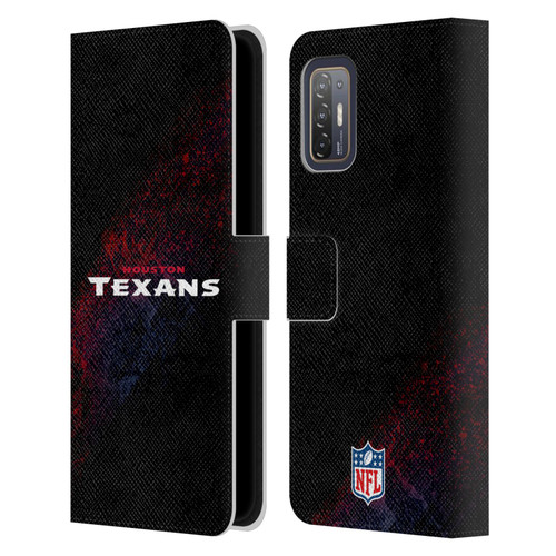 NFL Houston Texans Logo Blur Leather Book Wallet Case Cover For HTC Desire 21 Pro 5G