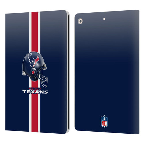 NFL Houston Texans Logo Helmet Leather Book Wallet Case Cover For Apple iPad 10.2 2019/2020/2021