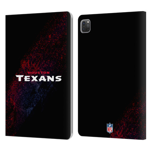NFL Houston Texans Logo Blur Leather Book Wallet Case Cover For Apple iPad Pro 11 2020 / 2021 / 2022