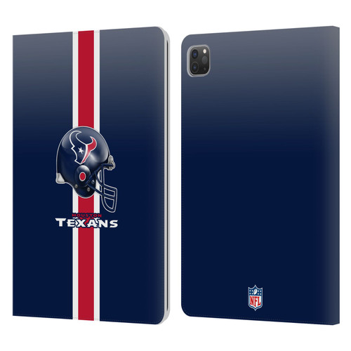 NFL Houston Texans Logo Helmet Leather Book Wallet Case Cover For Apple iPad Pro 11 2020 / 2021 / 2022
