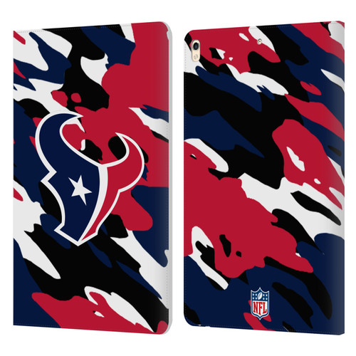 NFL Houston Texans Logo Camou Leather Book Wallet Case Cover For Apple iPad Pro 10.5 (2017)