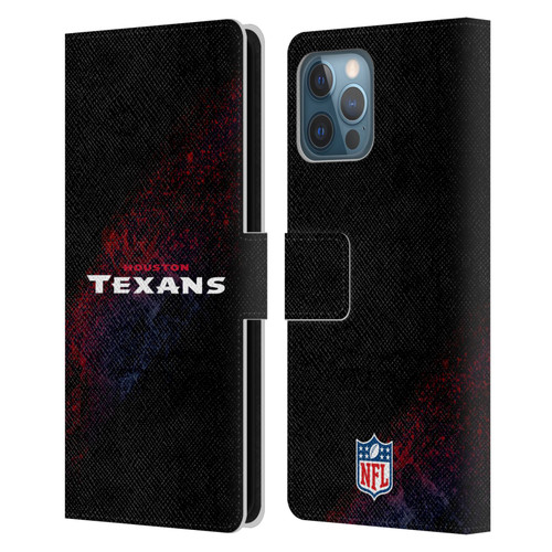 NFL Houston Texans Logo Blur Leather Book Wallet Case Cover For Apple iPhone 12 Pro Max