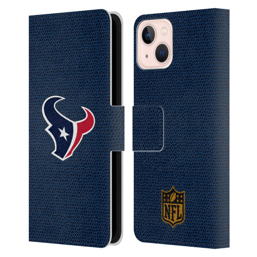 NFL Houston Texans Logo Football Leather Book Wallet Case Cover For Apple iPhone 13