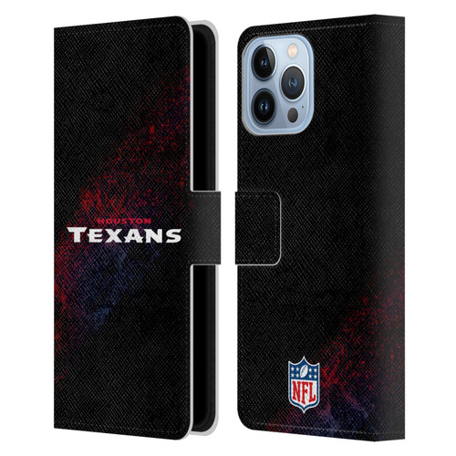 NFL Houston Texans Logo Blur Leather Book Wallet Case Cover For Apple iPhone 13 Pro Max