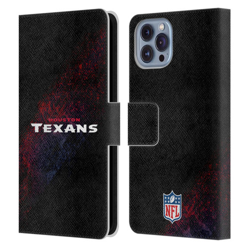 NFL Houston Texans Logo Blur Leather Book Wallet Case Cover For Apple iPhone 14