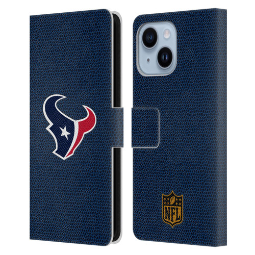 NFL Houston Texans Logo Football Leather Book Wallet Case Cover For Apple iPhone 14 Plus