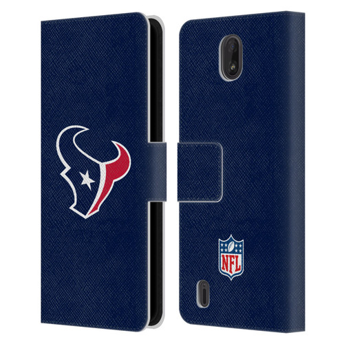 NFL Houston Texans Logo Plain Leather Book Wallet Case Cover For Nokia C01 Plus/C1 2nd Edition