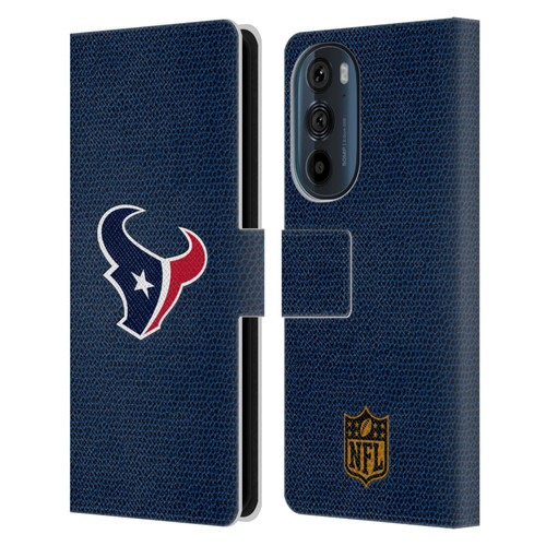 NFL Houston Texans Logo Football Leather Book Wallet Case Cover For Motorola Edge 30
