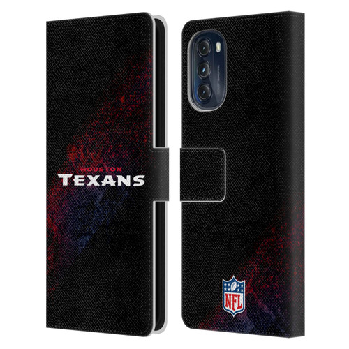 NFL Houston Texans Logo Blur Leather Book Wallet Case Cover For Motorola Moto G (2022)
