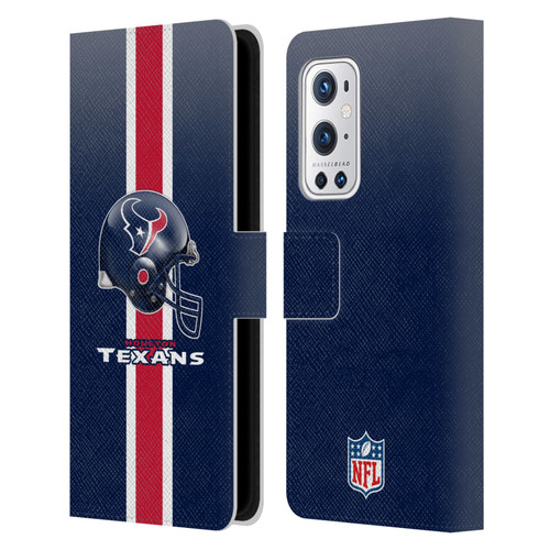 NFL Houston Texans Logo Helmet Leather Book Wallet Case Cover For OnePlus 9 Pro