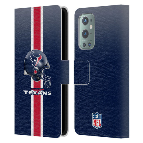 NFL Houston Texans Logo Helmet Leather Book Wallet Case Cover For OnePlus 9