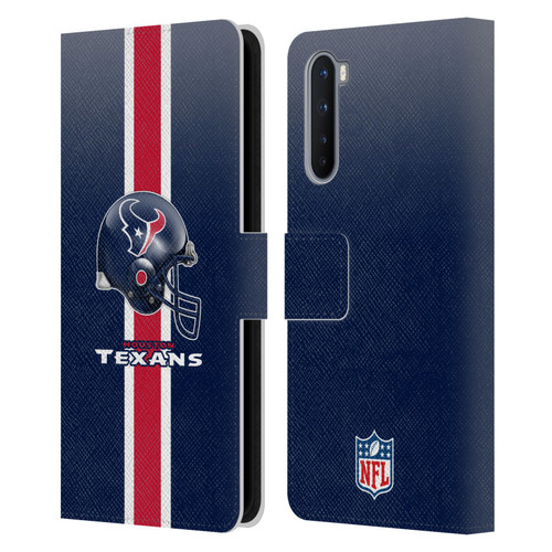 NFL Houston Texans Logo Helmet Leather Book Wallet Case Cover For OnePlus Nord 5G