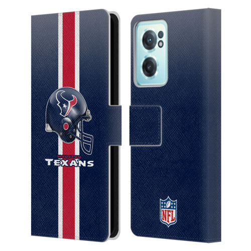 NFL Houston Texans Logo Helmet Leather Book Wallet Case Cover For OnePlus Nord CE 2 5G