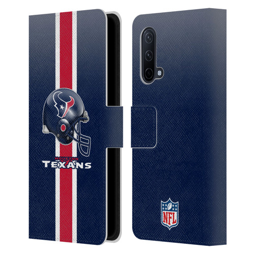 NFL Houston Texans Logo Helmet Leather Book Wallet Case Cover For OnePlus Nord CE 5G