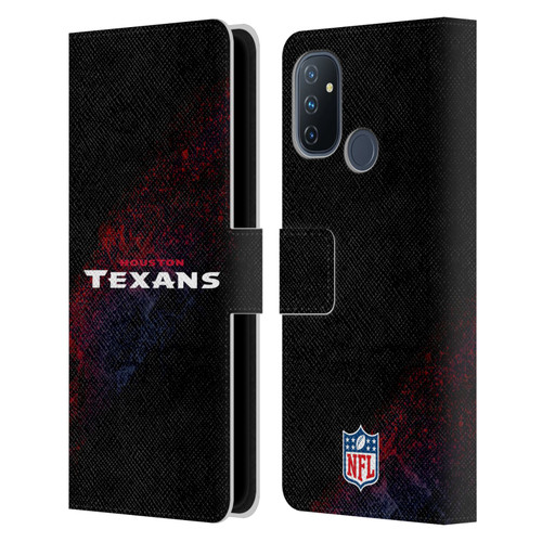 NFL Houston Texans Logo Blur Leather Book Wallet Case Cover For OnePlus Nord N100