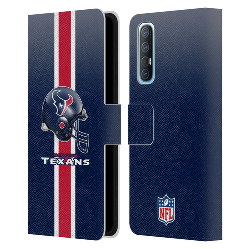 NFL Houston Texans Logo Helmet Leather Book Wallet Case Cover For OPPO Find X2 Neo 5G