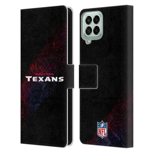 NFL Houston Texans Logo Blur Leather Book Wallet Case Cover For Samsung Galaxy M53 (2022)